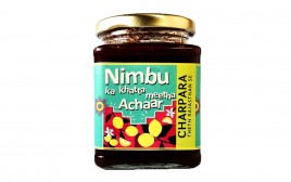 Charpara Nimbu Ka Khatta Meetha Achaar   Glass Jar  250 grams